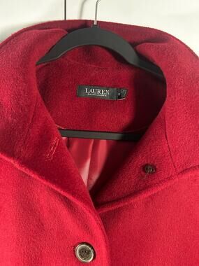 Lauren Ralph Lauren Red Wool Blend A Line Coat Women’s 2 Style 251126 2022